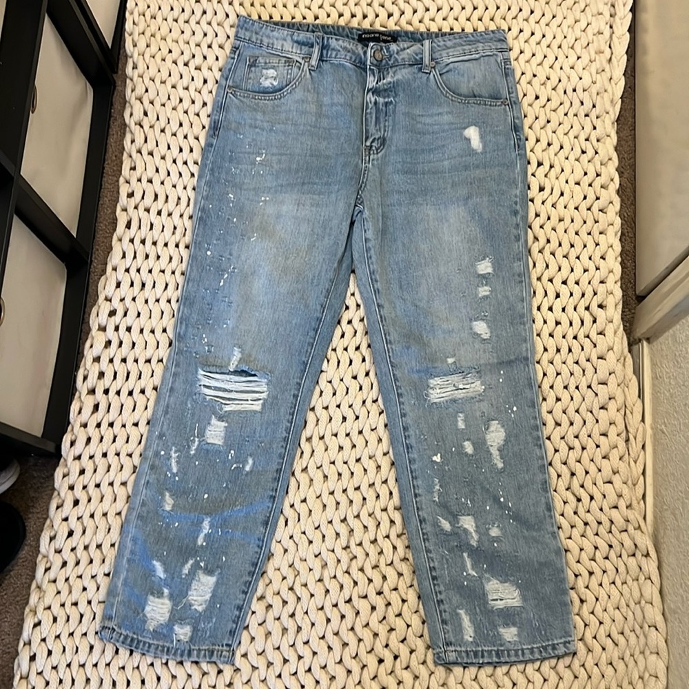 Distressed jeans